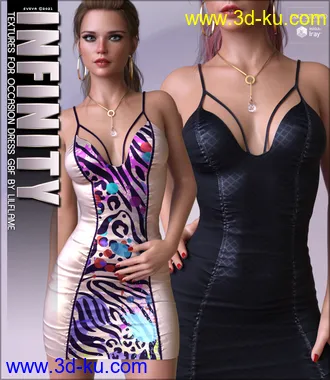 3D打印模型Infinity Textures for dForce Occasion Dress G8F的图片
