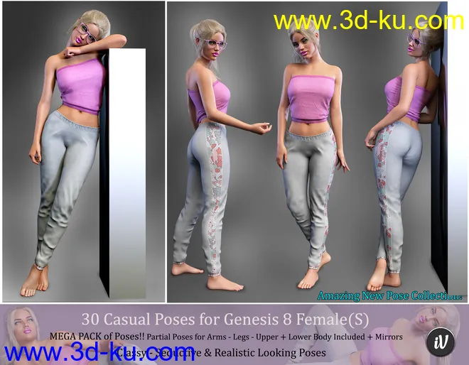 iV Casual Poses For Genesis 8 Female(s)模型的图片10