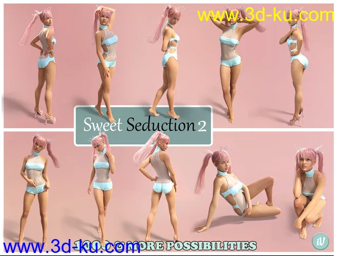 iV Sweet Seduction Vol 2 Poses for Genesis 8 Female(s)模型的图片8