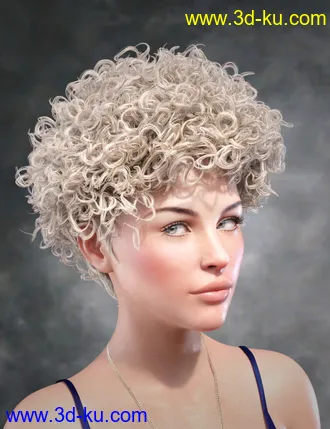 3D打印模型Jolinya Hair for G3 G8 Females的图片