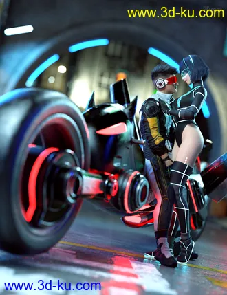 3D打印模型KAT-O Bike and Poses for Genesis 8的图片