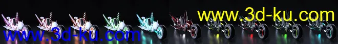 KAT-O Bike and Poses for Genesis 8模型的图片2