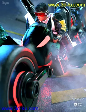 3D打印模型KAT-O Bike and Poses for Genesis 8的图片