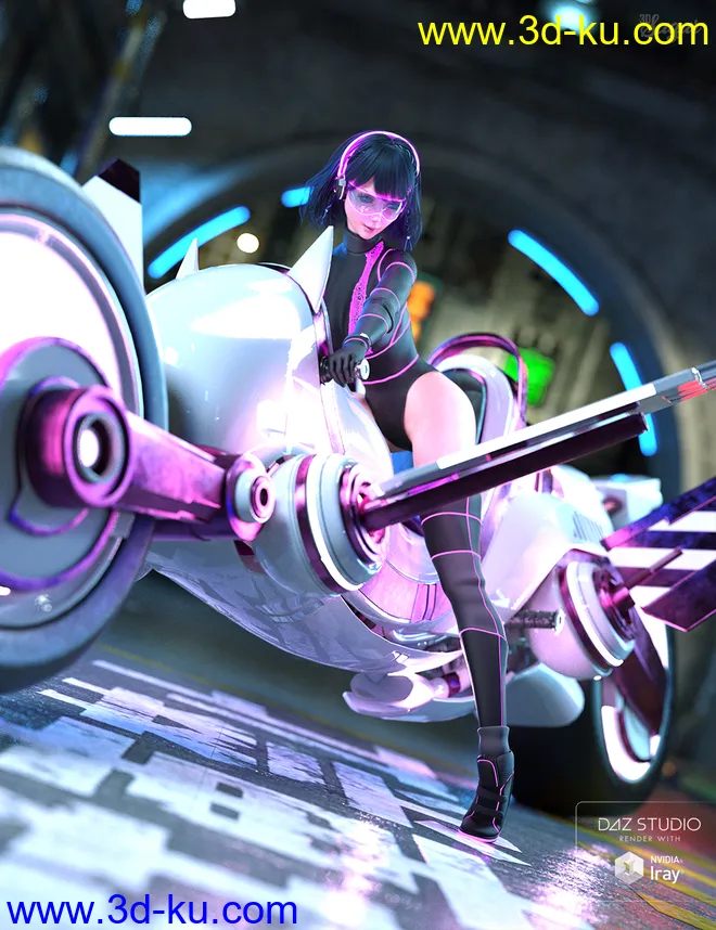 KAT-O Bike and Poses for Genesis 8模型的图片5