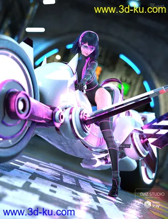 3D打印模型KAT-O Bike and Poses for Genesis 8的图片