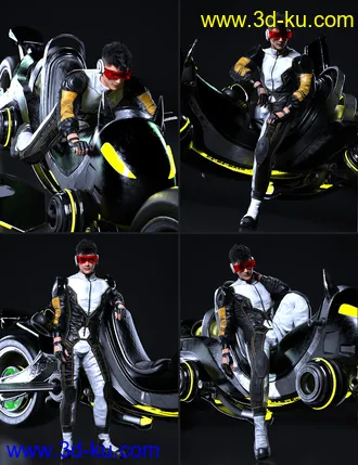 3D打印模型KAT-O Bike and Poses for Genesis 8的图片