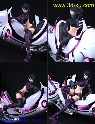 3D打印模型KAT-O Bike and Poses for Genesis 8的图片
