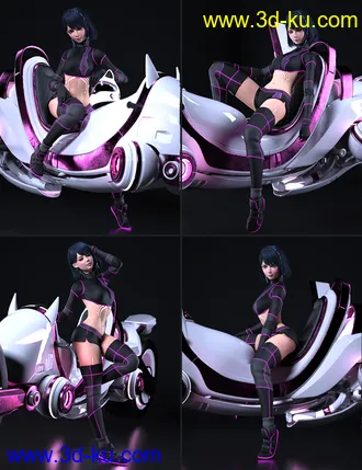 3D打印模型KAT-O Bike and Poses for Genesis 8的图片