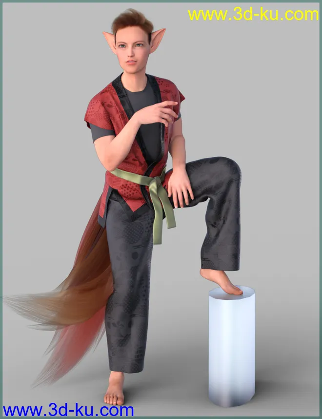 Kitsune Pose Bundle for Genesis 8.1模型的图片2