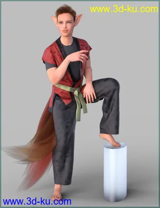 3D打印模型Kitsune Pose Bundle for Genesis 8.1的图片