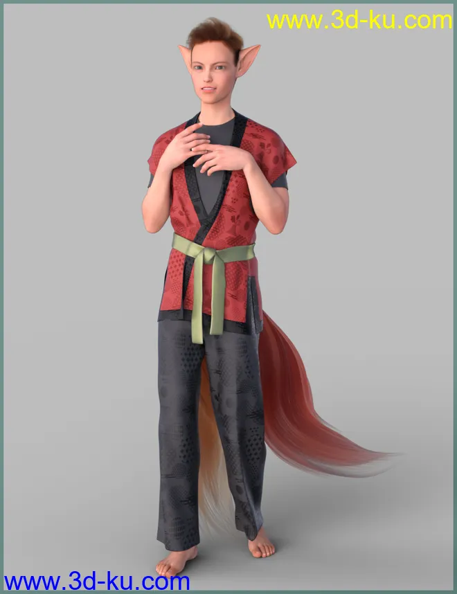 Kitsune Pose Bundle for Genesis 8.1模型的图片3