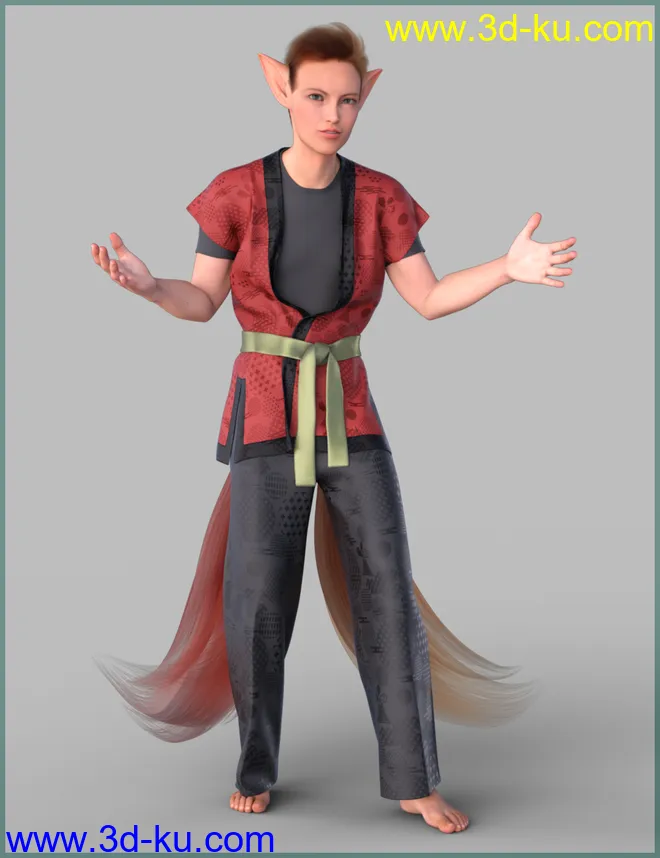 Kitsune Pose Bundle for Genesis 8.1模型的图片4