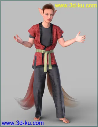 3D打印模型Kitsune Pose Bundle for Genesis 8.1的图片