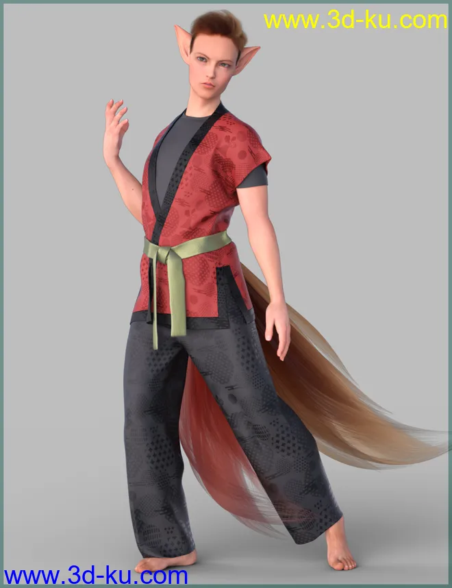 Kitsune Pose Bundle for Genesis 8.1模型的图片6