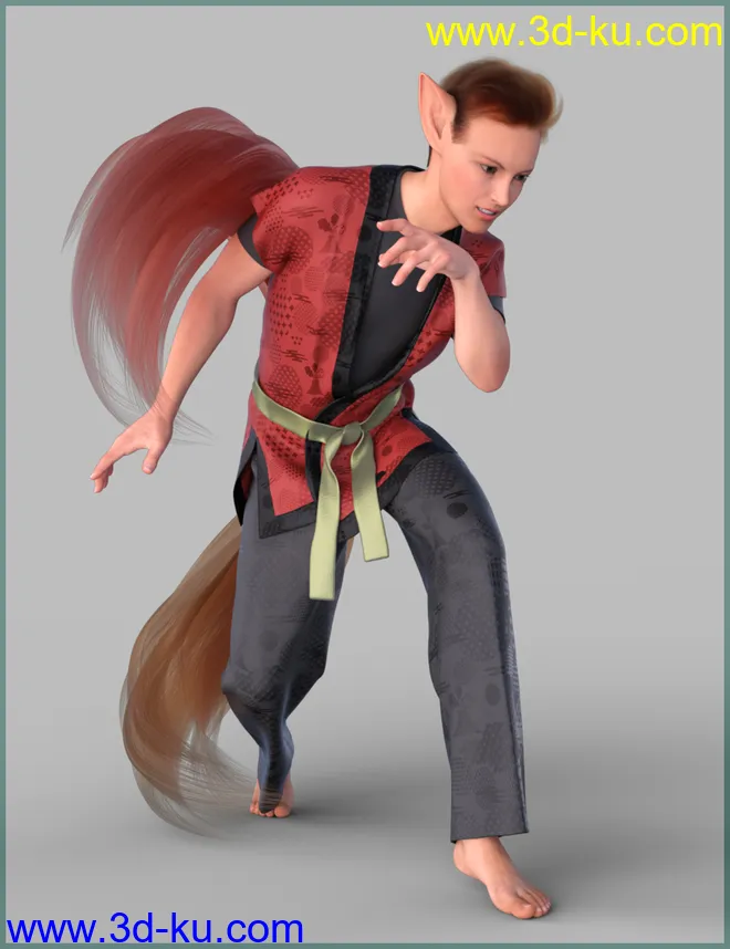 Kitsune Pose Bundle for Genesis 8.1模型的图片9