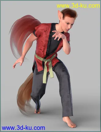 3D打印模型Kitsune Pose Bundle for Genesis 8.1的图片
