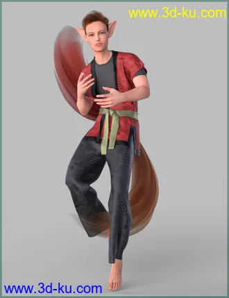 3D打印模型Kitsune Pose Bundle for Genesis 8.1的图片