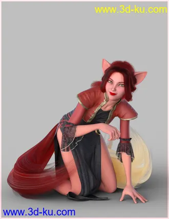 3D打印模型Kitsune Pose Bundle for Genesis 8.1的图片