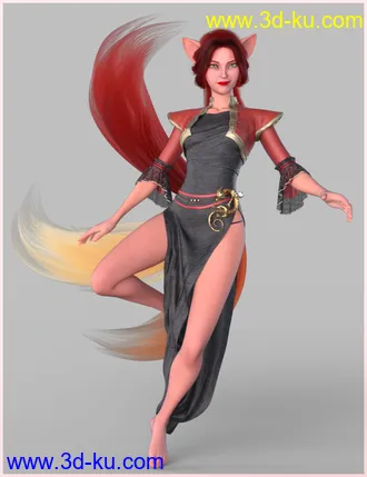 3D打印模型Kitsune Pose Bundle for Genesis 8.1的图片
