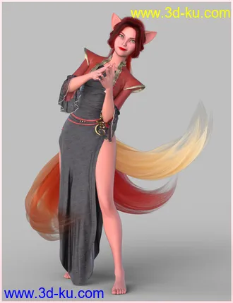 3D打印模型Kitsune Pose Bundle for Genesis 8.1的图片