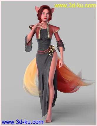 3D打印模型Kitsune Pose Bundle for Genesis 8.1的图片