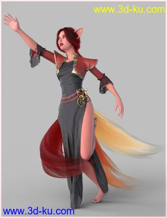 3D打印模型Kitsune Pose Bundle for Genesis 8.1的图片