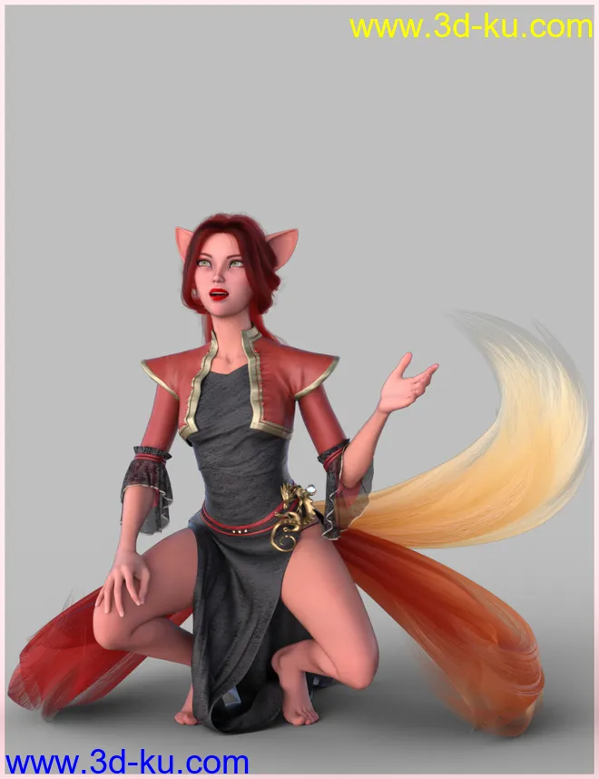 Kitsune Pose Bundle for Genesis 8.1模型的图片22