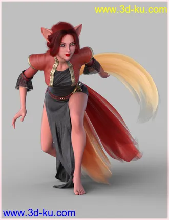 3D打印模型Kitsune Pose Bundle for Genesis 8.1的图片