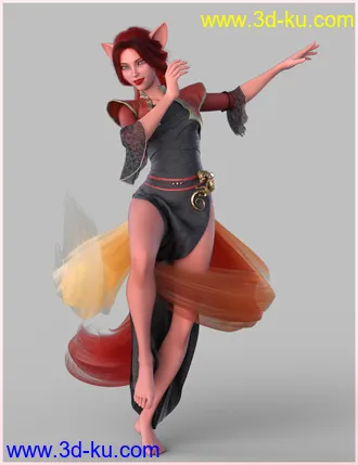 3D打印模型Kitsune Pose Bundle for Genesis 8.1的图片