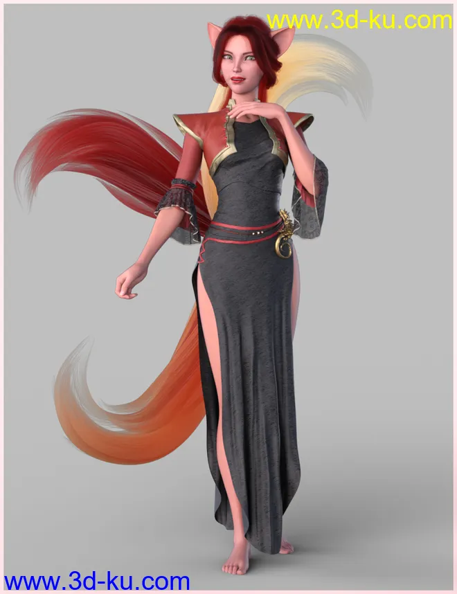 Kitsune Pose Bundle for Genesis 8.1模型的图片30