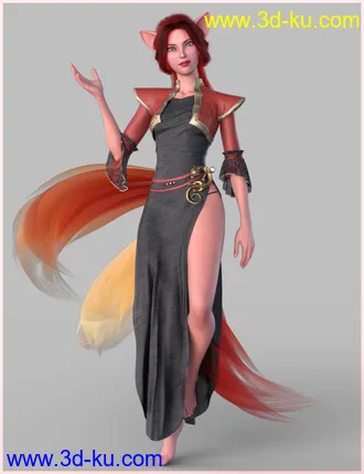 3D打印模型Kitsune Pose Bundle for Genesis 8.1的图片