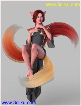 3D打印模型Kitsune Pose Bundle for Genesis 8.1的图片