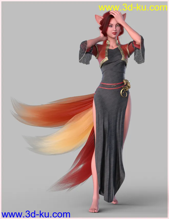 Kitsune Pose Bundle for Genesis 8.1模型的图片33