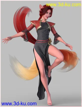 3D打印模型Kitsune Pose Bundle for Genesis 8.1的图片