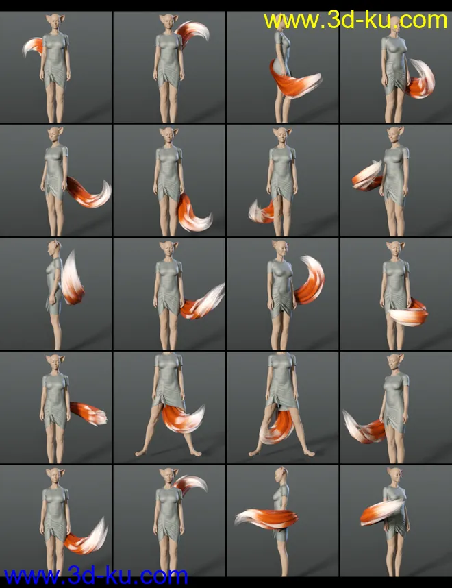 Kitsune Pose Bundle for Genesis 8.1模型的图片44