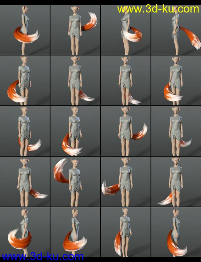 Kitsune Pose Bundle for Genesis 8.1模型的图片47