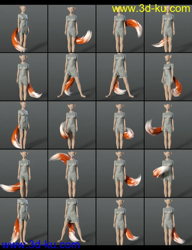Kitsune Pose Bundle for Genesis 8.1模型的图片49