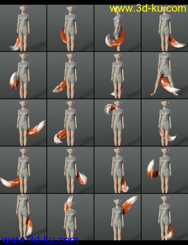 Kitsune Pose Bundle for Genesis 8.1模型的图片51