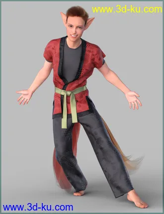 3D打印模型Kitsune Pose Bundle for Genesis 8.1的图片