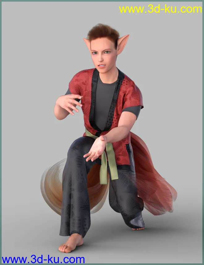 Kitsune Pose Bundle for Genesis 8.1模型的图片56