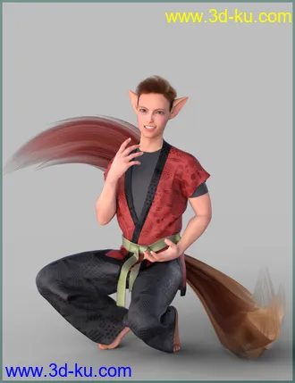 3D打印模型Kitsune Pose Bundle for Genesis 8.1的图片