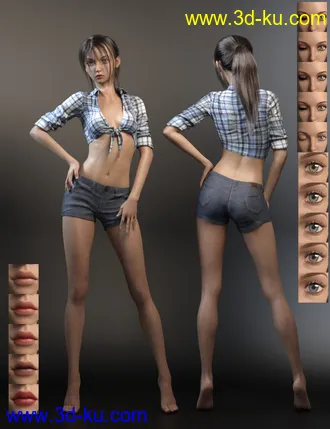 3D打印模型Kuroko for Genesis 8 Female的图片