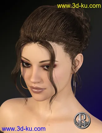 3D打印模型Laure Classy Evening Up Do for the Genesis 3 and 8 Females的图片