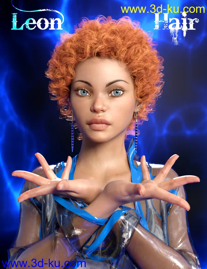 Leon Hair for Genesis 8 Female(s)模型的图片1