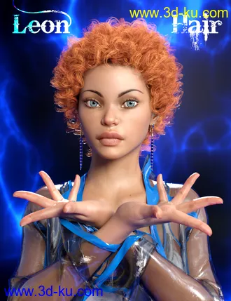 3D打印模型Leon Hair for Genesis 8 Female(s)的图片