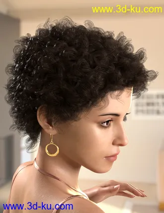 3D打印模型Leon Hair for Genesis 8 Female(s)的图片