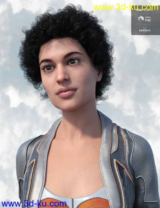 Leon Hair for Genesis 8 Female(s)模型的图片4