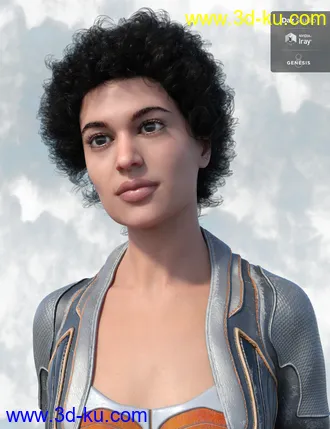 3D打印模型Leon Hair for Genesis 8 Female(s)的图片