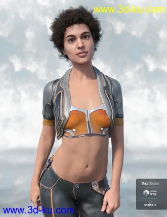 3D打印模型Leon Hair for Genesis 8 Female(s)的图片