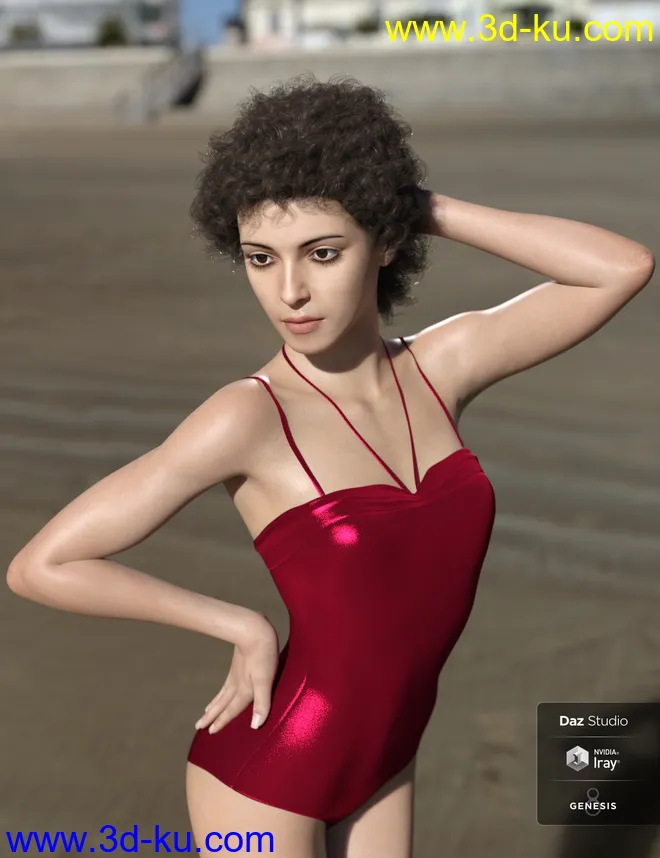 Leon Hair for Genesis 8 Female(s)模型的图片12